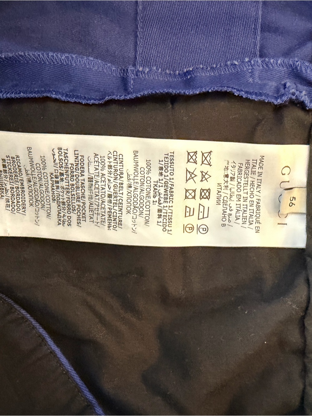Gucci Men's Cobalt Blue Chinos - Picture 3 of 8